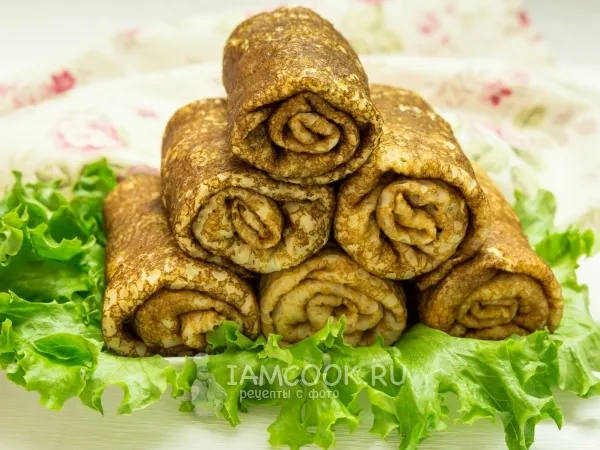 Фото блюда: Блины с луком и яйцом