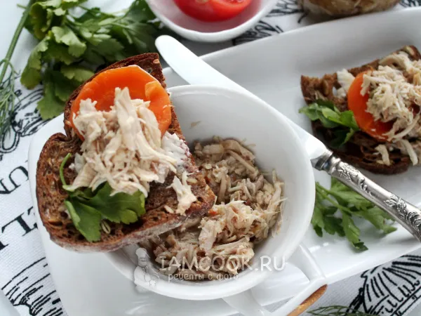 Фото готового блюда: Рийет из кролика