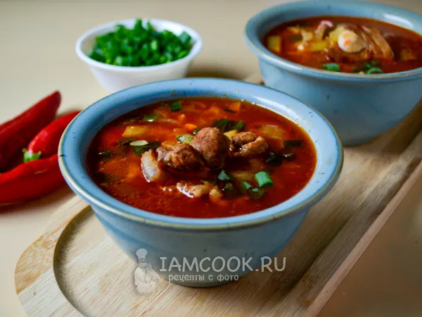 Фото блюда: Корейский суп с кабачком