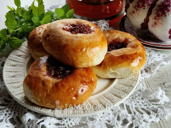 Фото блюда: Ватрушка с малиновым вареньем