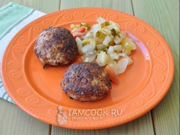 Фото готового блюда: Свиные котлетки с гречкой