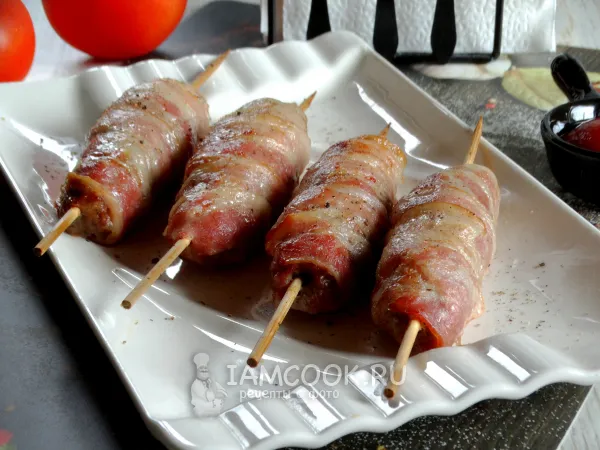 Фото блюда: Люля-кебаб в беконе в духовке