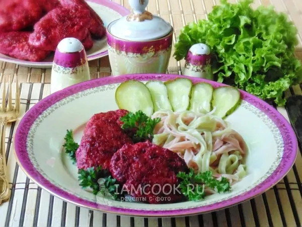 Фото блюда: Котлеты со свёклой по-шведски