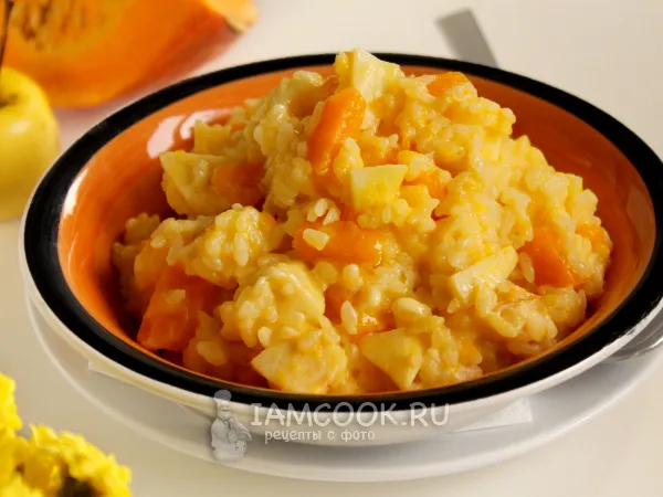 Фото блюда: Рисовая каша с тыквой и яблоком