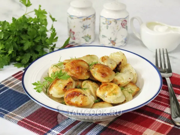 Фото блюда: Варено-жареные пельмени