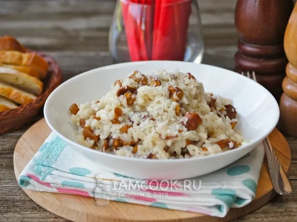 Фото блюда: Ризотто с лесными грибами (замороженными лисичками)