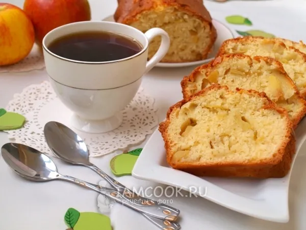 Фото блюда: Манник с яблоками на кефире