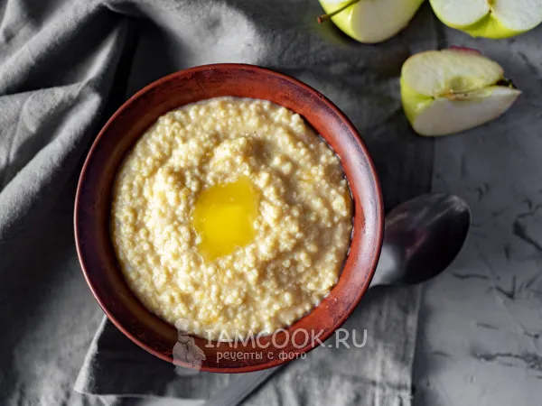 Фото блюда: Пшенная каша с тыквой и яблоками