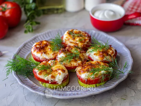 Фото блюда: Кабачки с помидорами в аэрогриле