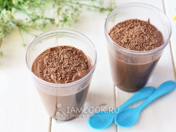 Фото готового блюда: Шоколадно-банановый мусс