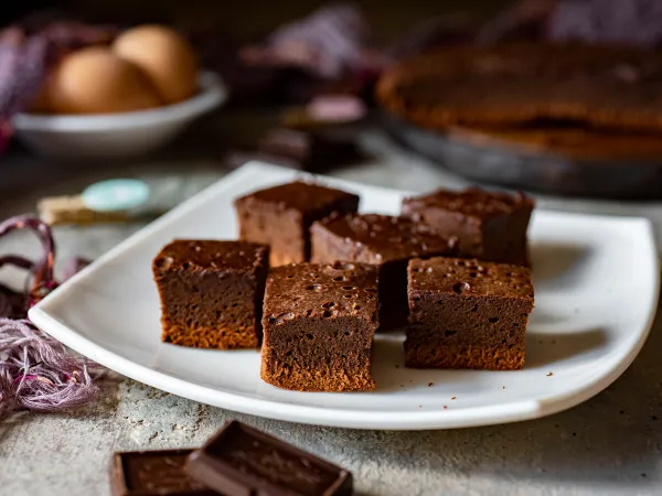 Фото блюда: Шоколадный брауни на сковороде
