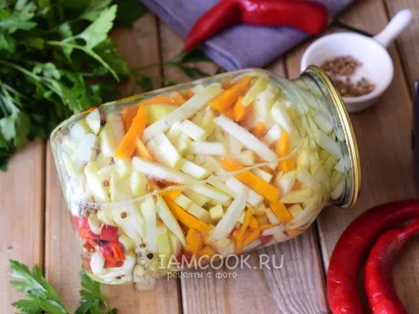 Фото блюда: Кабачки острые с морковью на зиму