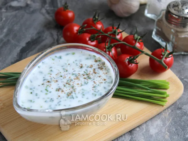 Фото блюда: Кефирный соус для шаурмы с чесноком