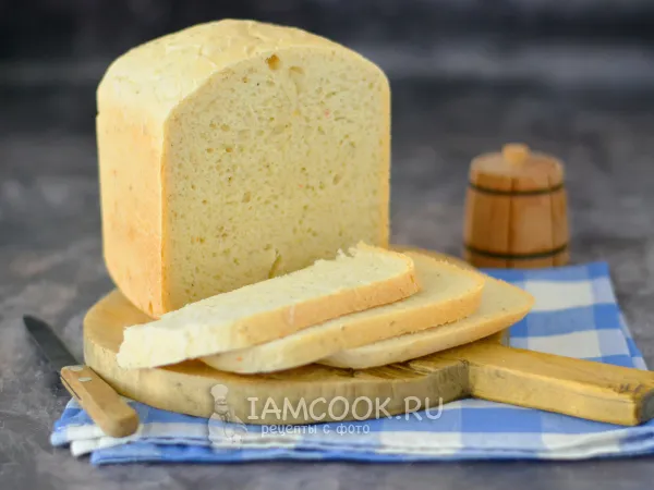 Фото готового блюда: Хлеб с сыром в хлебопечке