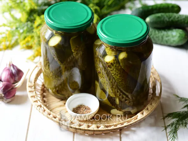 Фото блюда: Маринованные огурцы с кориандром на зиму