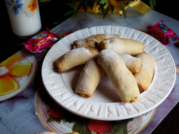 Фото готового блюда: Трубочки с мармеладом