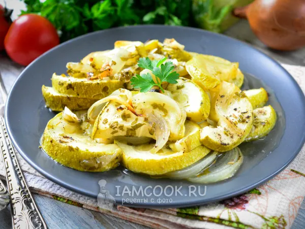 Фото блюда: Кабачки в рукаве в духовке