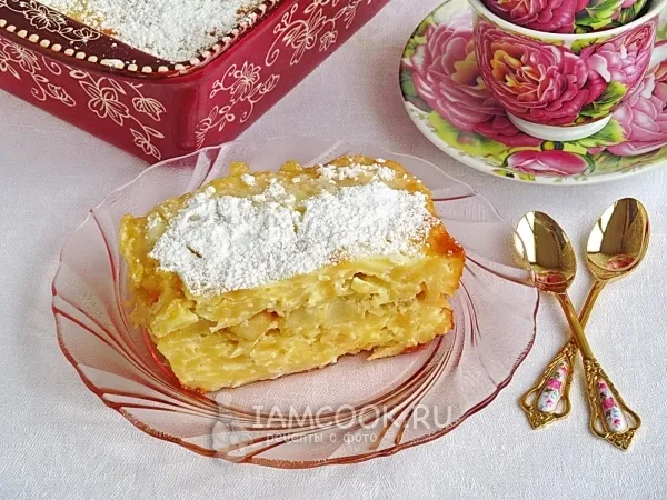 Фото блюда: Запеканка из лапши с медовыми грушами