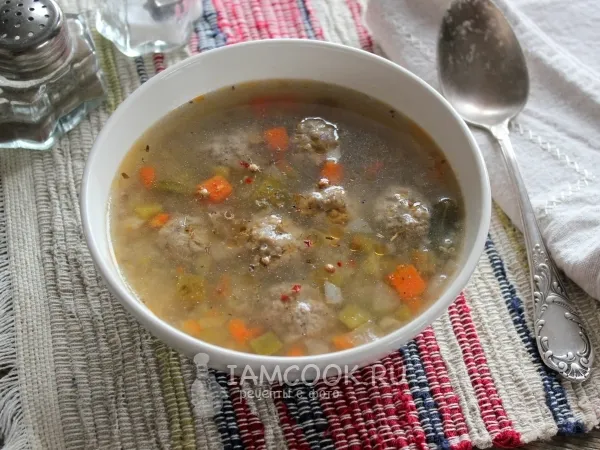Фото блюда: Суп с фрикадельками и киноа