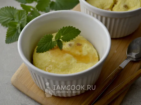 Фото готового блюда: Творожный пудинг на пару