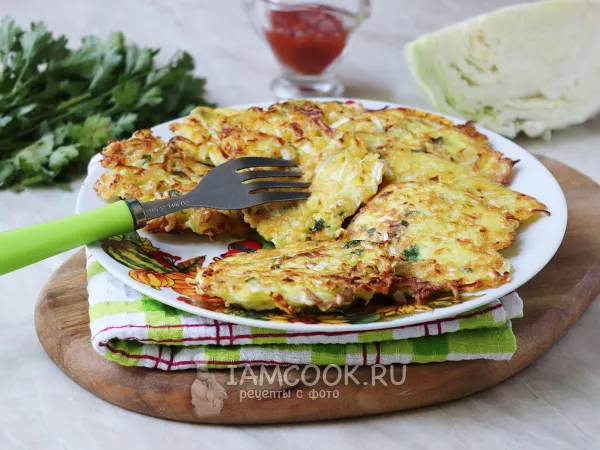 Фото блюда: Оладьи из молодой капусты