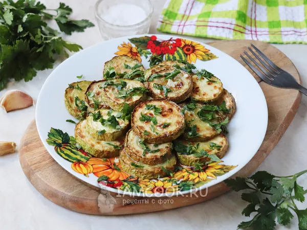 Фото готового блюда: Жареные кабачки без муки