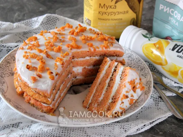 Фото блюда: Морковный ПП торт на сковороде