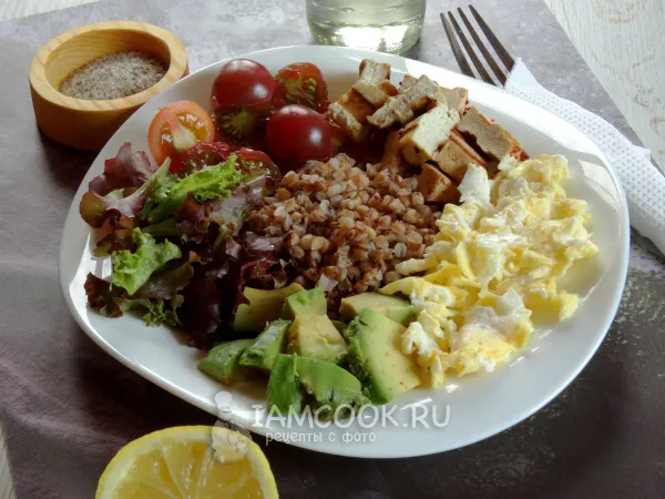 Фото блюда: Боул с гречкой и яйцом