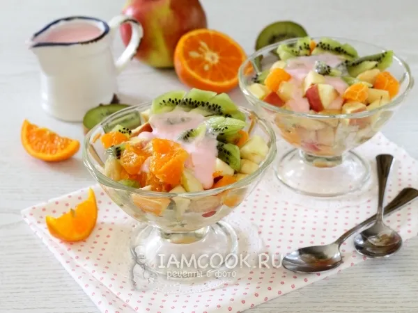 Фото блюда: Фруктовый салат с йогуртом