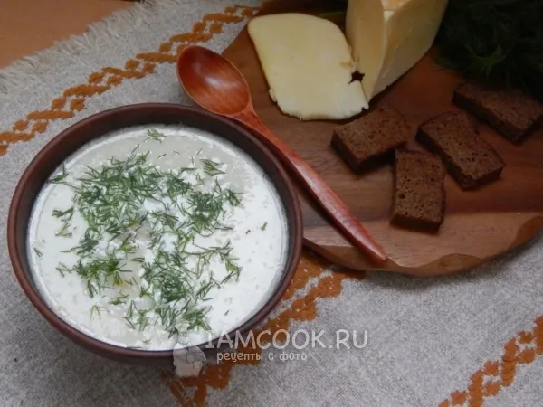 Фото блюда: Грибной суп с плавленым сыром