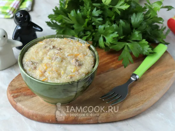 Фото блюда: Пшеничная каша с фаршем