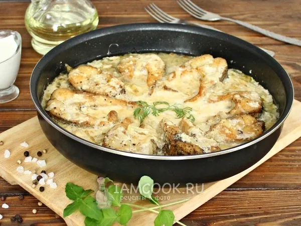 Фото блюда: Щука тушеная в сметане