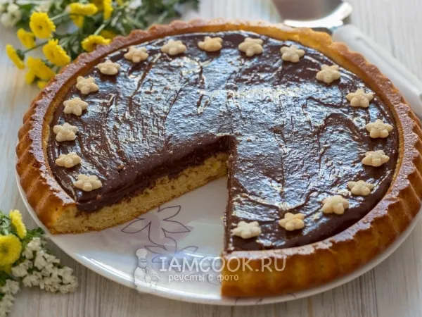 Фото готового блюда: Пирог с кремом из нутеллы и творога