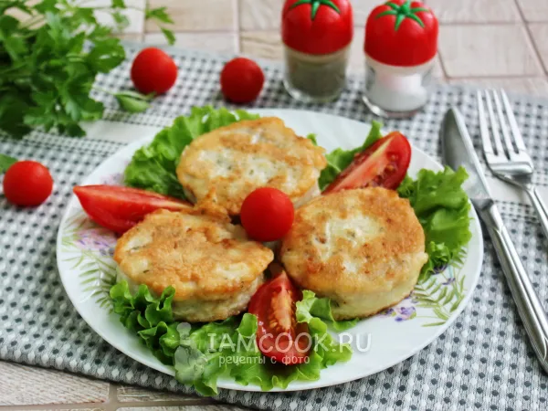 Фото блюда: Медальоны из хека на сковороде