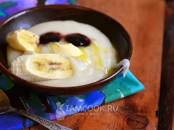 Фото блюда: Манная каша на сухом молоке