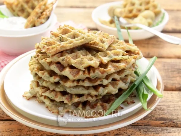 Фото готового блюда: Вафли из картофеля с укропом