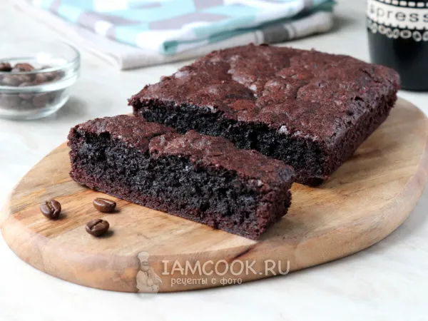 Фото готового блюда: Брауни с какао без шоколада