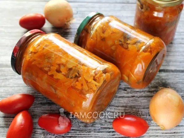 Фото блюда: Грибная солянка с томатной пастой на зиму