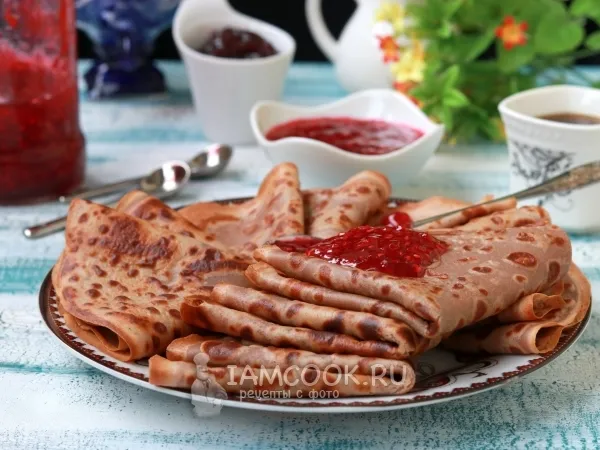 Фото блюда: Малиновые блины