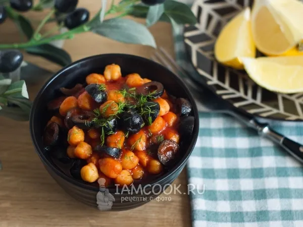 Фото готового блюда: Нут с маслинами по-испански
