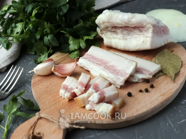 Фото блюда: Сало в рассоле с сахаром