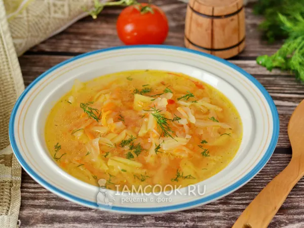 Фото блюда: Постные щи в мультиварке (из свежей капусты)