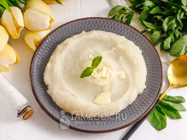 Фото блюда: Густая манная каша на воде