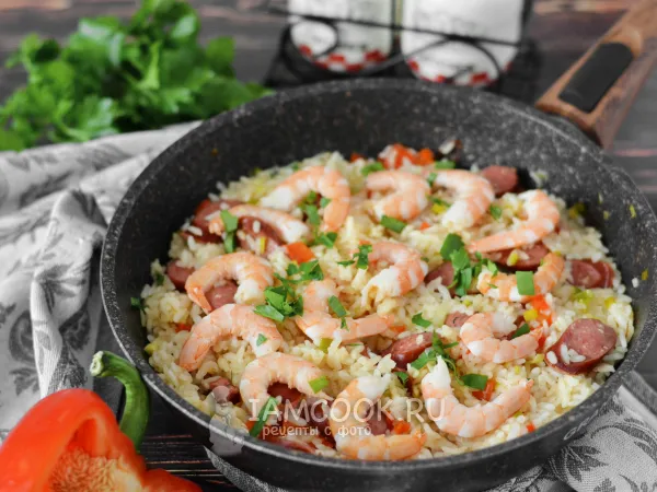 Фото блюда: Джамбалайя с сосисками