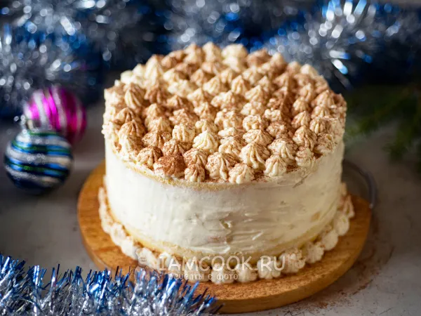 Фото блюда: Бисквитный торт с бананом и киви