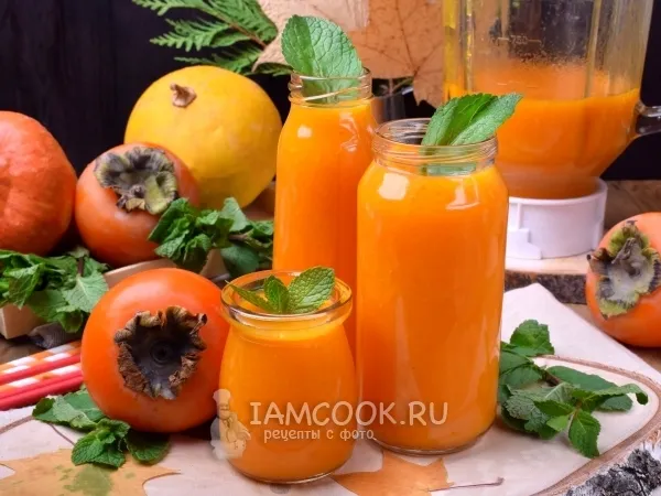 Фото блюда: Смузи с хурмой и тыквенным пюре