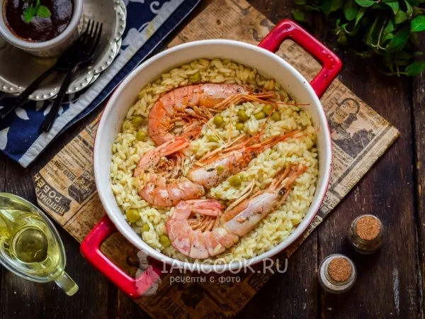 Фото блюда: Рис с креветками в духовке