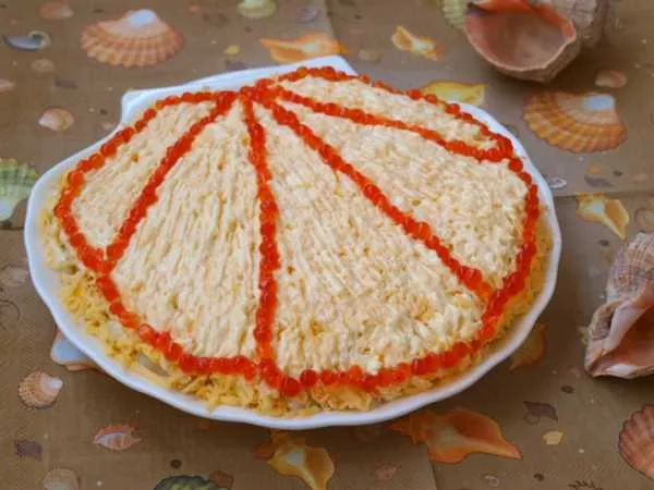 Фото готового блюда: Салат «Морская ракушка»