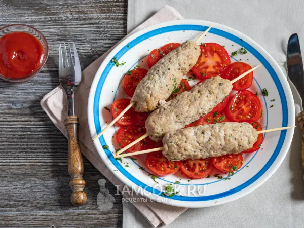 Фото готового блюда: Люля-кебаб в микроволновке