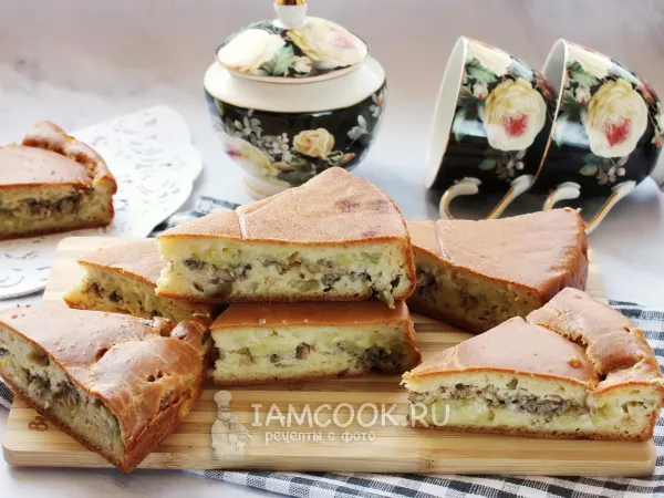 Фото блюда: Прибалтийский заливной пирог с сайрой